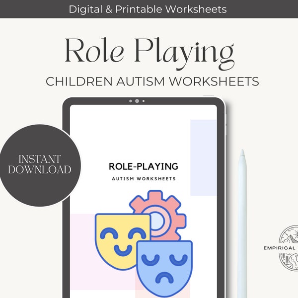 Fun and Effective Children's Autism Role-Play Worksheets - Digital and Printable - Develop Social Skills and Boost Confidence!