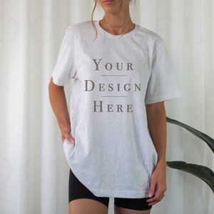 Bella Canvas Mockup Ash | 3001 mockup, bella canvas, tshirt mockup, model mockup, mockup, shirt mockup, mockup tshirt, mocks, mock ups