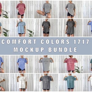 Comfort Colors 1717 Mockup Bundle | Comfort Colors Mockup, Shirt Mockup Bundle, Model Mockup Bundle, Print On Demand Mockup Bundle, c1717