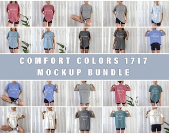 Comfort Colors 1717 Mockup Bundle | Comfort Colors Mockup, Shirt Mockup Bundle, Model Mockup Bundle, Print On Demand Mockup Bundle, c1717
