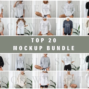 Best Seller Mockup Bundle | Gildan 18000 Mockup Bundle, Gildan 18500 Mockup Bundle, Shirt Mockup Bundle, Model Mockup, Top Sellers Mockups