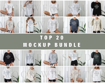 Best Seller Mockup Bundle | Gildan 18000 Mockup Bundle, Gildan 18500 Mockup Bundle, Shirt Mockup Bundle, Model Mockup, Top Sellers Mockups