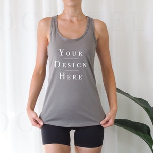 Tank Top Mockup Warm Grey | model mockup, mockup, mock ups, tshirt mockup, mockup tshirt, shirt mockup, t-shirt mockup, t shirt mockup