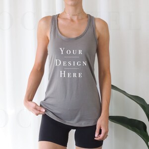 Tank Top Mockup Warm Grey | model mockup, mockup, mock ups, tshirt mockup, mockup tshirt, shirt mockup, t-shirt mockup, t shirt mockup