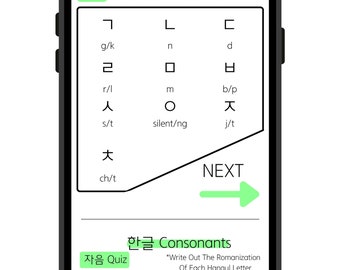 Learn The Korean Alphabet - Basic Hangul Charts (w/ pronunciation) and Quizzes