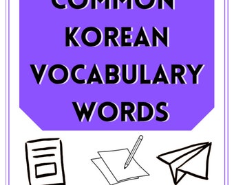 Most Common Korean Vocabulary Book