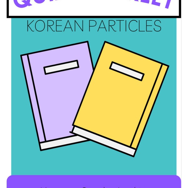 Korean Particles Workbook, Guide to Korean Particles, Korean Workbook