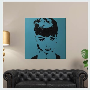 Audrey Hepburn Hand Painted Handmade Home Decor