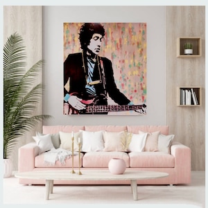 Bob Dylan Hand Painted Handmade Home Decor
