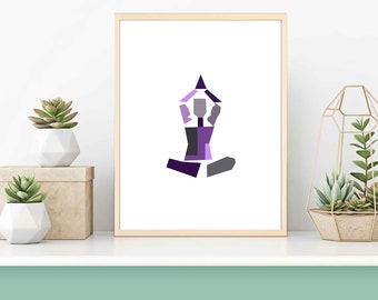 Yoga wall art|Wall art for yoga studio|yoga lovers wall art|yoga print|yoga digital download|Geometric art prints|digital prints|yoga pose