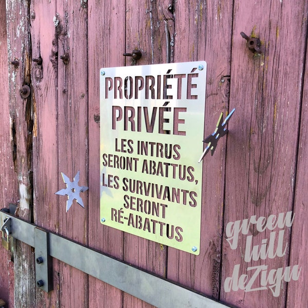 Plaque Propriété privée - Metal