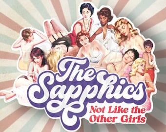 Retro Sapphics Sticker: Lesbian Pride LGBTQ Decal
