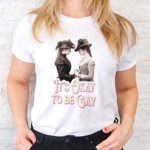 It's Okay to Be Gay Vintage Lesbian Shirt, Sapphic Shirt, Gay Pride Shirt, LGBTQ T-Shirt, Retro Lesbian Tee, Lesbian Pride Shirt