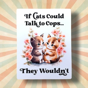 Retro Kitty Cat Sticker: Cottagecore Watern Bottle Laptop Decal