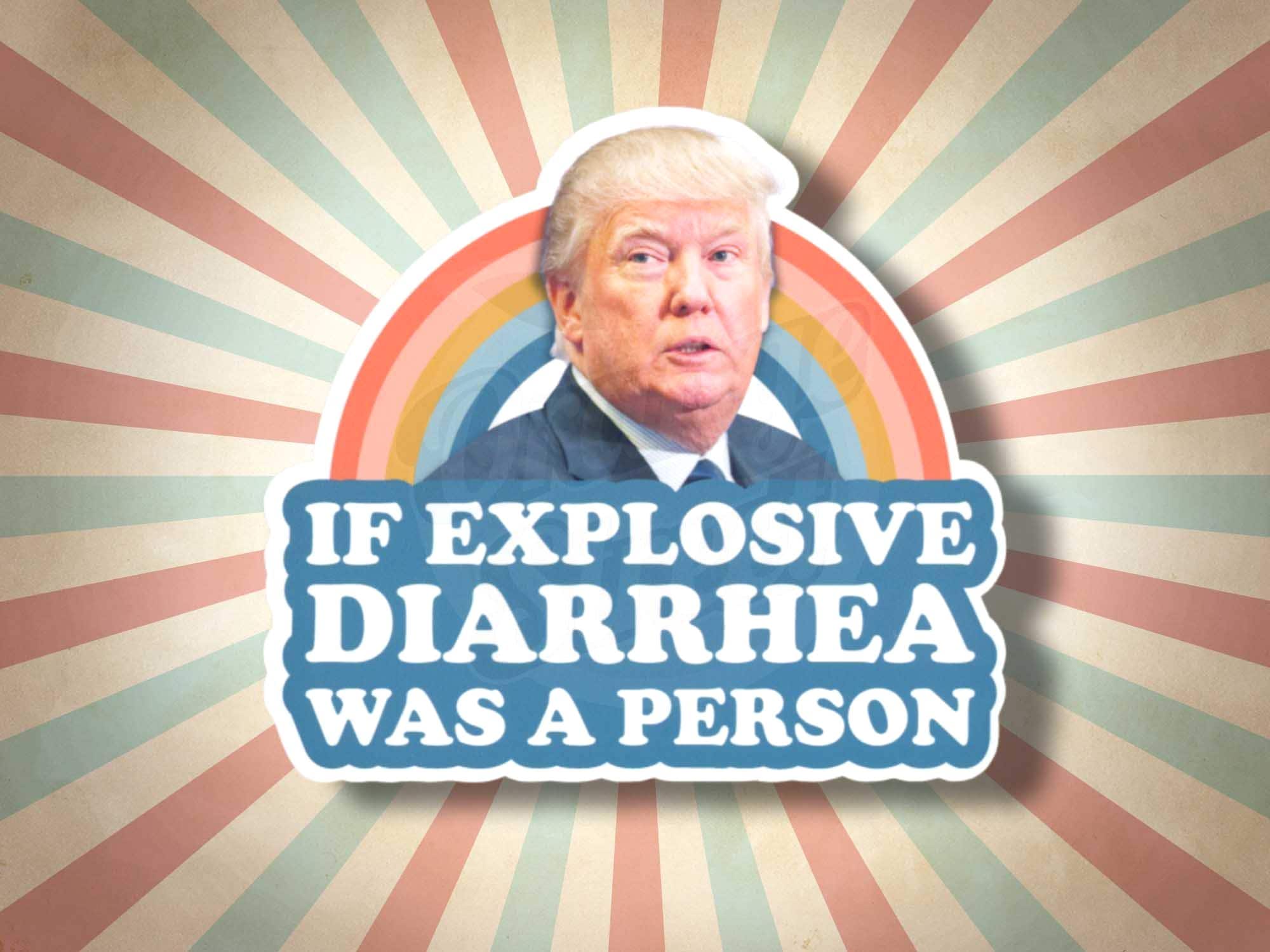 Sticker brillant anti-Trump : humour politique