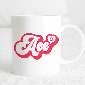 Retro Ace Asexual Symbol Coffee Mug: LGBTQ Gift