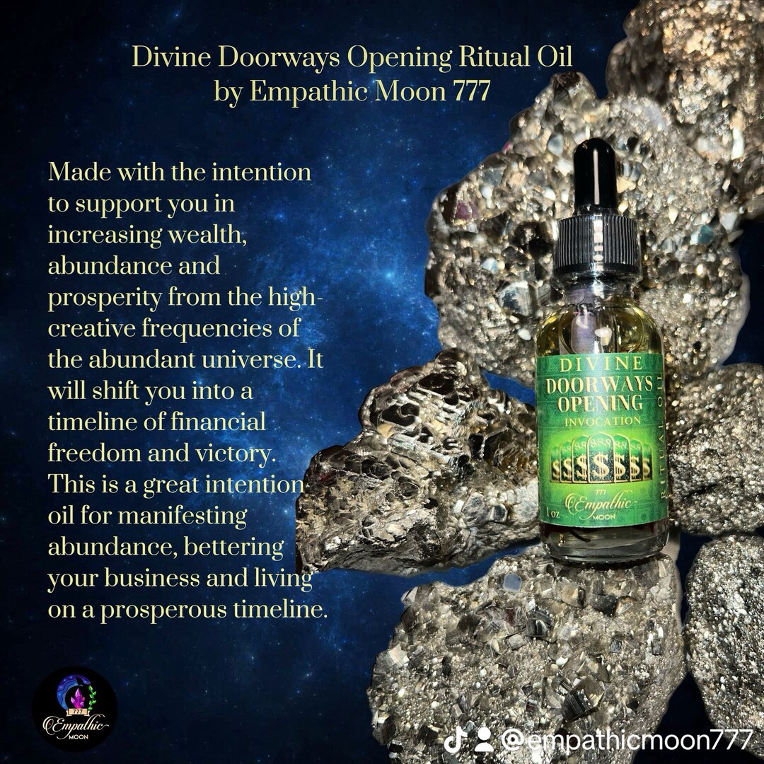 Divine Doorways Opening Invocation Ritual Oil 1 Oz. ~ Spiritual Oil ...