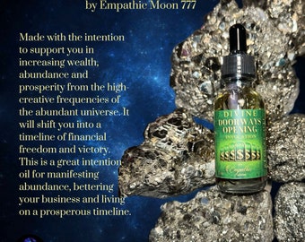 Óleo Ritual de Invocação para Abertura de Portais Divinos 30ml ~ Óleo Espiritual, Óleo de Manifestação, Óleo da Abundância