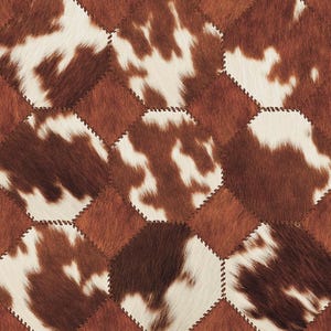 Cowhide Patchwork Cotton Fabric, 4527-39 Spurs & Spirit, Urban Essence Blank Quilting Cowboy Rodeo Western FQ Fat Quarter BTY By Yard Precut