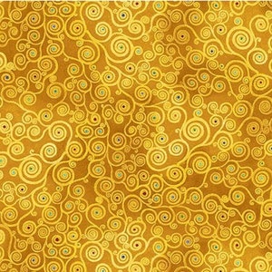 Metallic Golden Swirls Cotton Fabric, Cleo, CM1885 Timeless Treasures FQ Fat Quarter half Eighth by the yard BTY cat blender background