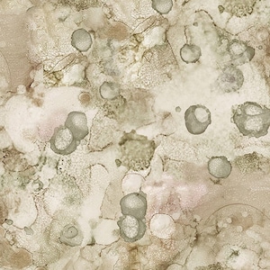 May include: Abstract seamless pattern with a beige background and brown, gray, and pink watercolor circles.