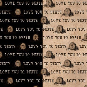 Love you Cotton Fabric, Gothic Halloween Y4444, Dan DiPaolo, Clothworks FQ Fat quarter BTY By the yard Precuts Spooky Season Dark Academia