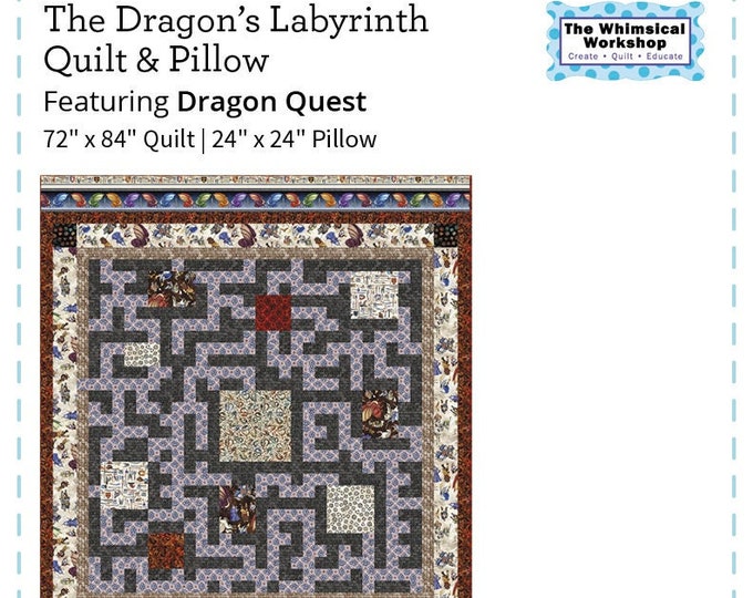 Dragon Lab Quilt Pattern The Dragon's Labyrinth Quilt and Pillow Kit, Dragon Quest QT Fabrics ...