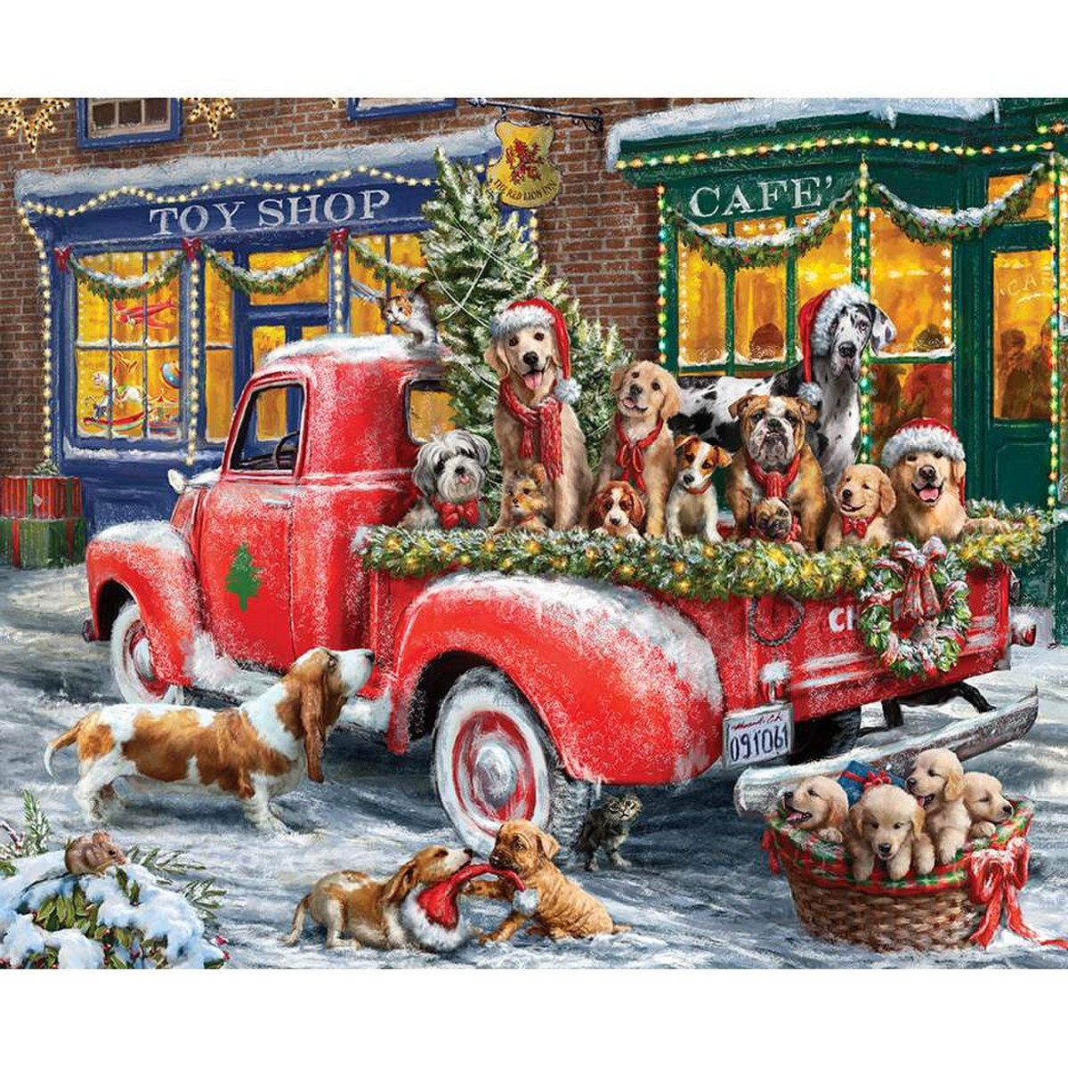 Heart of Christmas Panel Cotton Fabric, Christmas Wishes, Riley