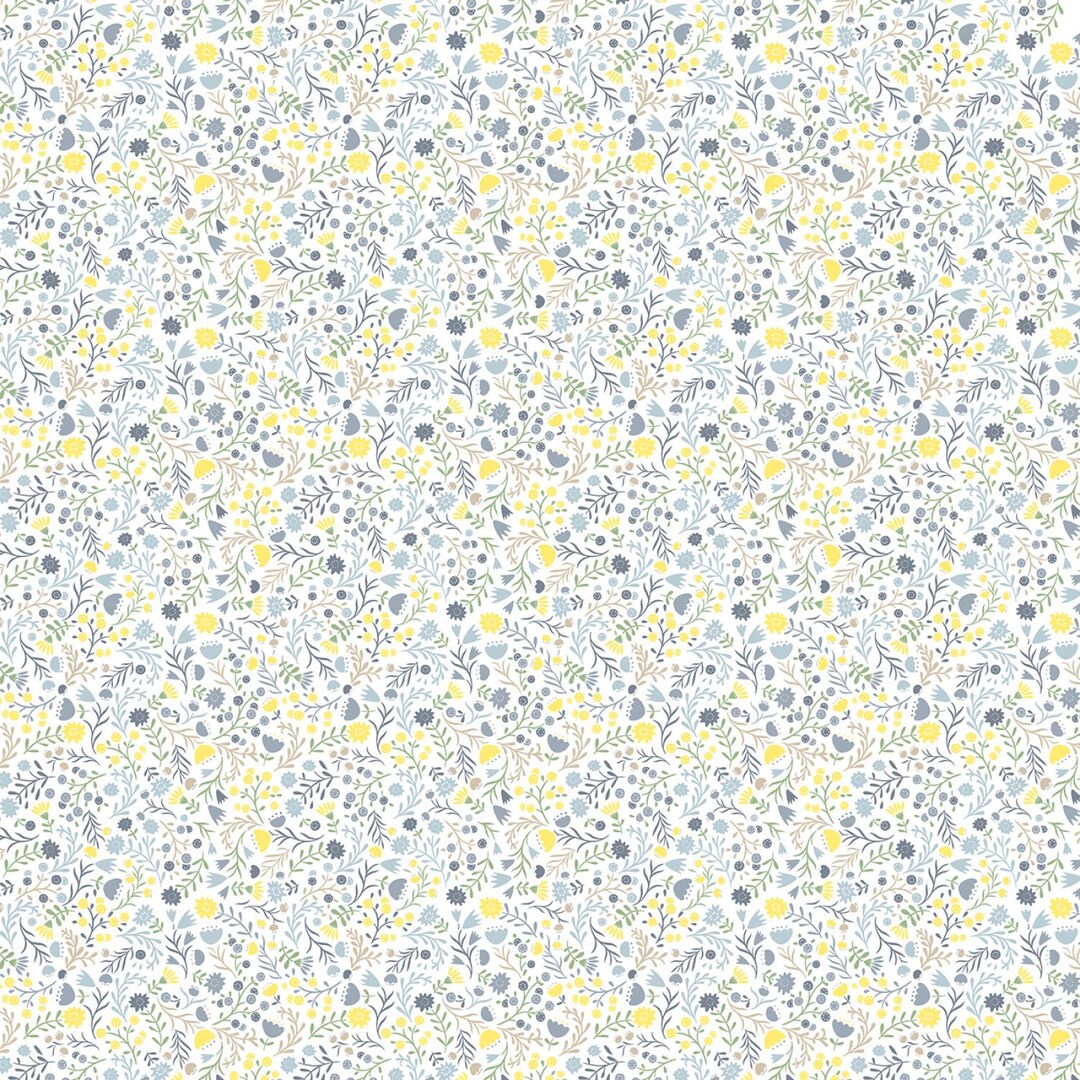 Tiny Floral Ditsy Cotton Fabric, Honey Bear CD3491 Timeless Treasures ...