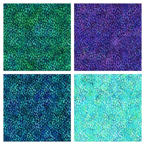 Peaditty Cotton Fabric, Allure DP26703 Peacock Deborah Edwards Melanie Samra Northcott FQ BTY Fat Quarter Eighth by the yard blender dot