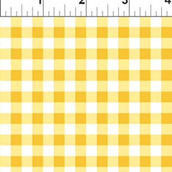 Yellow Plaid Gingham Cotton Fabric Cherry Lemonade  8CL-3 In the Beginning Fabrics Jason Yenter FQ Fat Quarter Fat Eighth BTY half Yard