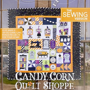 Candy Corn Quilt Shoppe Sewing Version Project Booklet Kimberbell #KD727 Halloween Projects gifts for quilters gift