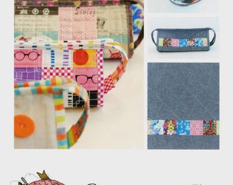 Sew Together Bag Pattern, Paper copy, Organizing Zipper Compartments, Zipper Bag Sewing Embroidery Organizer
