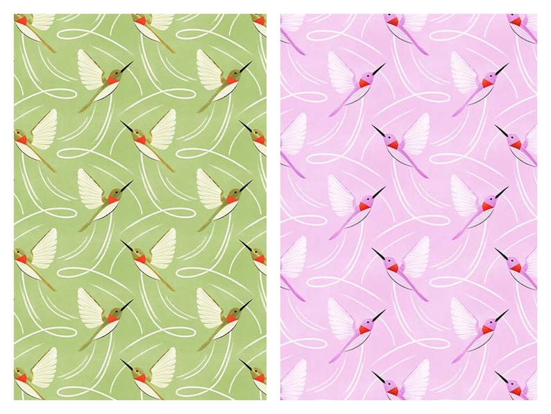 Hummingbirds Cotton Fabric, Sunday, Figo, Laura Moyer, Modern ...