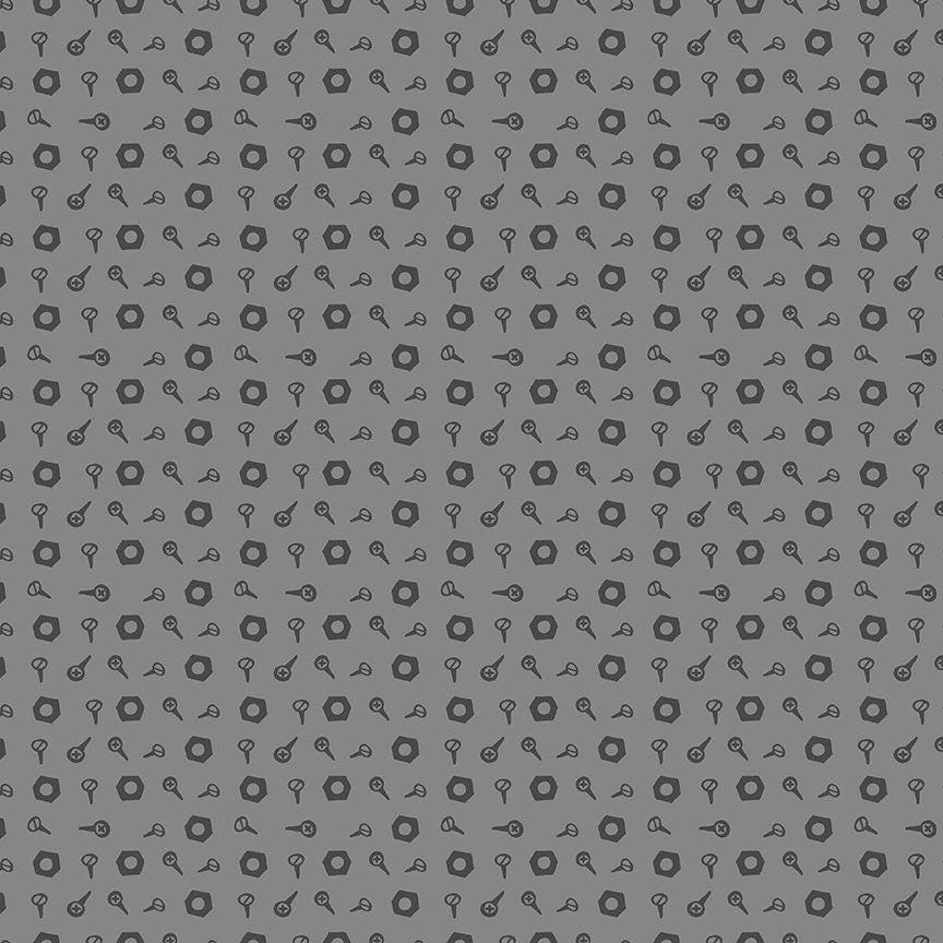 Nuts & Bolts Cotton Fabric, Cats at Work 3194 Leezaworks Dear Stella Nursery Baby Shower Gift FQ Fat Quarter BTY By Yard Precut Construction