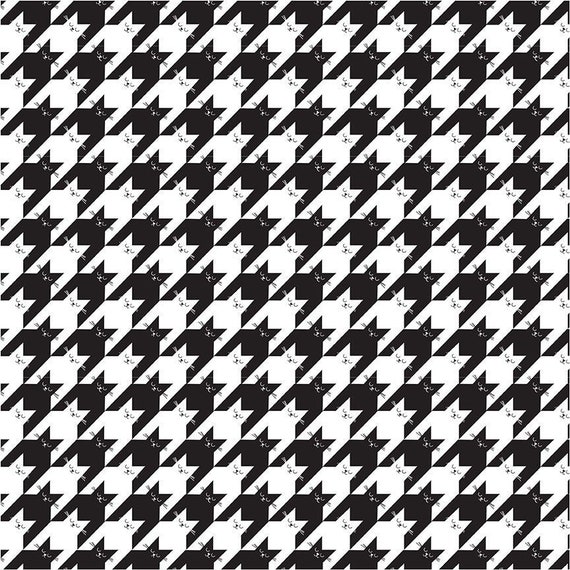 Kitty Houndstooth Cotton Fabric, CD2573 Feline Good Timeless Treasures, FQ Fat Quarter Eighth half BTY by the Yard Kittycats Cute Black cat
