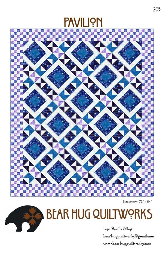 Pavilion Quilt Pattern Bear Hug Quiltworks Multisized Etsy