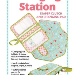 Changing Station Pattern by Annie, Diaper Clutch and Changing Pad, Paper Pattern