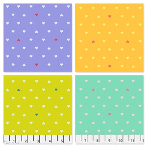 Unconditional Love Cotton Fabric, Tula Pink Besties PWTP221 Free Spirit, Ships Same Day Heart Blender FQ Fat Quarter Eighth BTY By the Yard