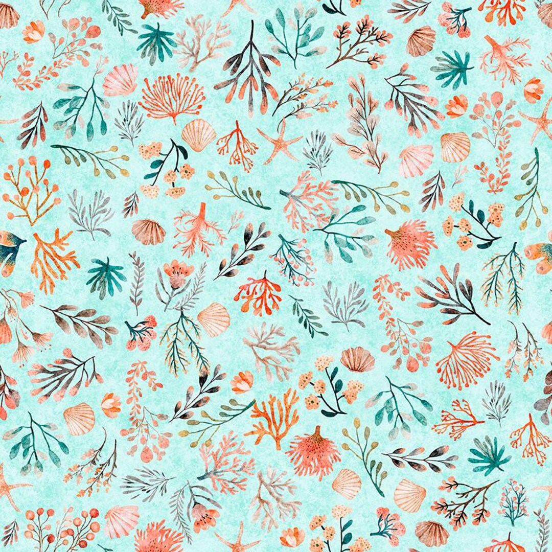 Coral Cotton Fabric, QT Cuties 31454, Morris Group Creative