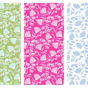 Fan Floral Cotton Fabric, Lollie&#39;s Garden 29888 Madalee Studio QT Fabrics, FQ Fat Quarter Eighth BTY by the Yard Precuts Cone Flower blender