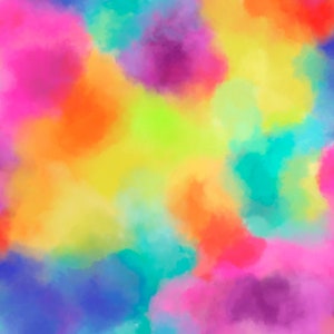 Rainbow Cloud Cotton Fabric, Everyday Magic 5092MU P&B Textiles, FQ Fat Quarter Eighth by the Yard BTY Precut Bohemian Tween Boho dorm decor