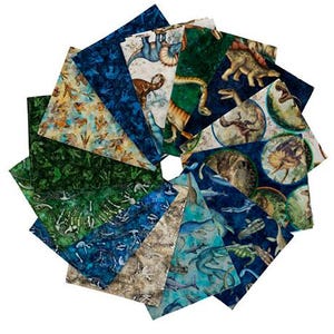 13 Piece Savage Kingdom Fat Quarter Bundle with Optional 36" Panel, Morris Creative, Qt fabrics, Jurassic Dino Adventure FQ Precuts Set