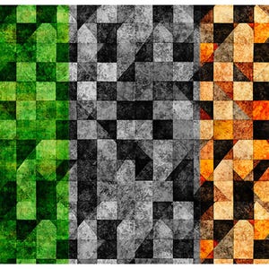 Halloween Checkerboard Geo Cotton Fabric,  A Haunting We Will Go 31950,  Morris Creative QT Fabrics, FQ Fat Quarter BTY By the Yard Precuts