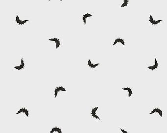 Bats Halloween Cotton Fabric, Ghostly Greetings 4140-10, Blank Quilting, Pastel Witchy FQ Fat Quarter BTY By the Yard Precuts Witch Treat