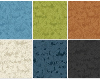 Mountains Cotton Fabric CD13284 Legends of the National Parks Riley Blake Nature Fat Quarter FQ BTY by Yard Cryptid BigFoot tonal blender