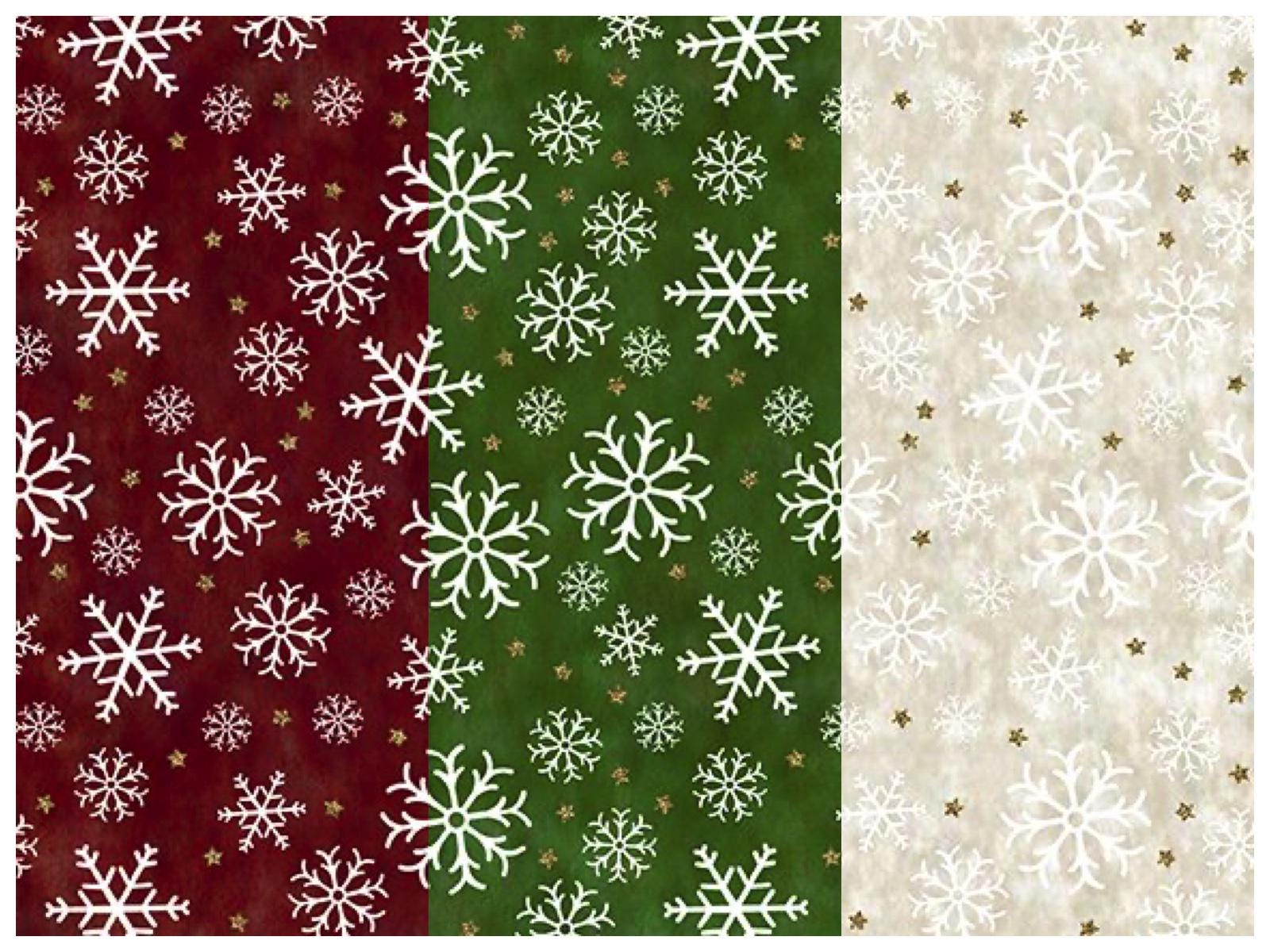 Snowflakes Cotton Fabric, 11WS Winter Solstice 2, in the Beginning