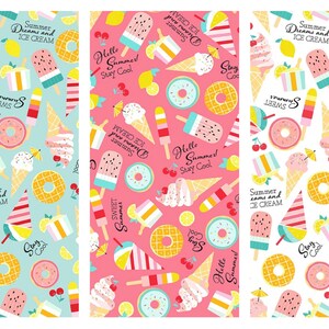 Summer Crush Cotton Fabric Hello Summer CX11171 Michael Miller FQ Fat Quarter Eighth By the Yard  BTY Ice Cream beachy Summer Candy Toss