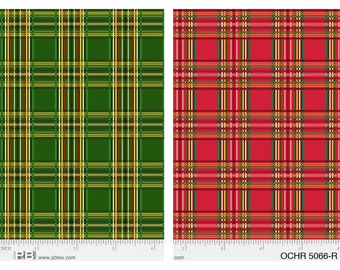 S'YTE★Cotton Tartan Asymmetry Check T Tartan Cotton Fabric 05066 Ornamental Christmas P&B Textiles