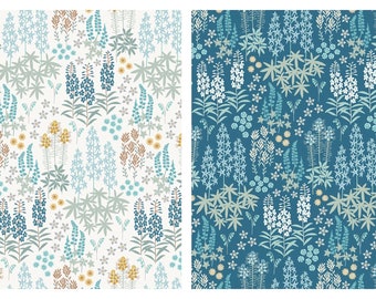 Wild Flowers Cotton Fabric, 90753 Horizon, Figo Pippa Shaw, Nature Mountain Alpine Floral Blender, Fat Quarter FQ Eighth BTY by Yard Precuts